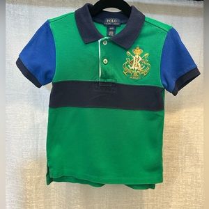 Boys Ralph Lauren Green and Blue Polo